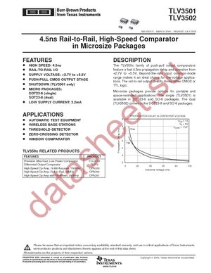 TLV3502AIDCNRG4 datasheet  